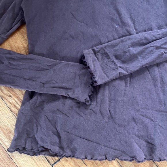 Petit Pois Viviana G Brown Mesh Turtleneck - size medium - Picture 2 of 5